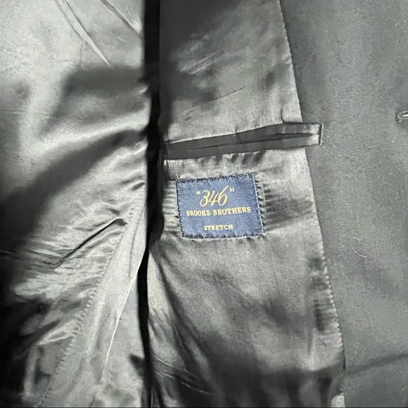 Brooks Brothers Navy wool 3 button Mens jacket blazer  size 40 Regular - Picture 5 of 8